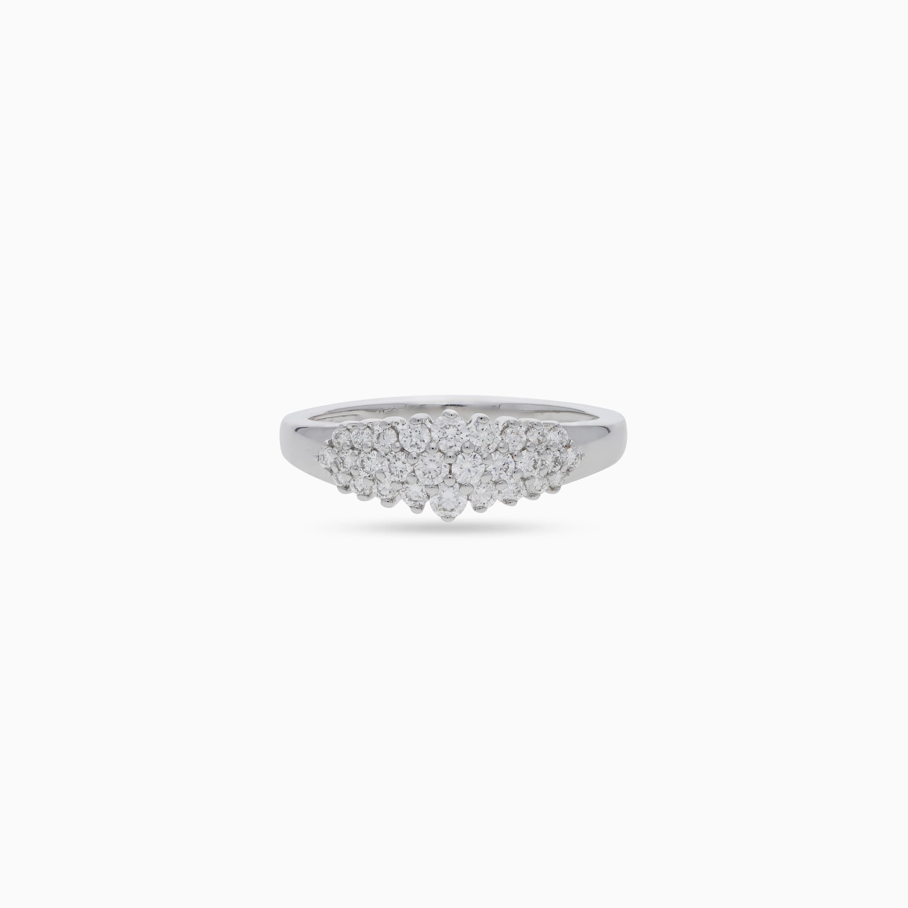 18K WHITE GOLD RING WITH NATURAL DIAMOND