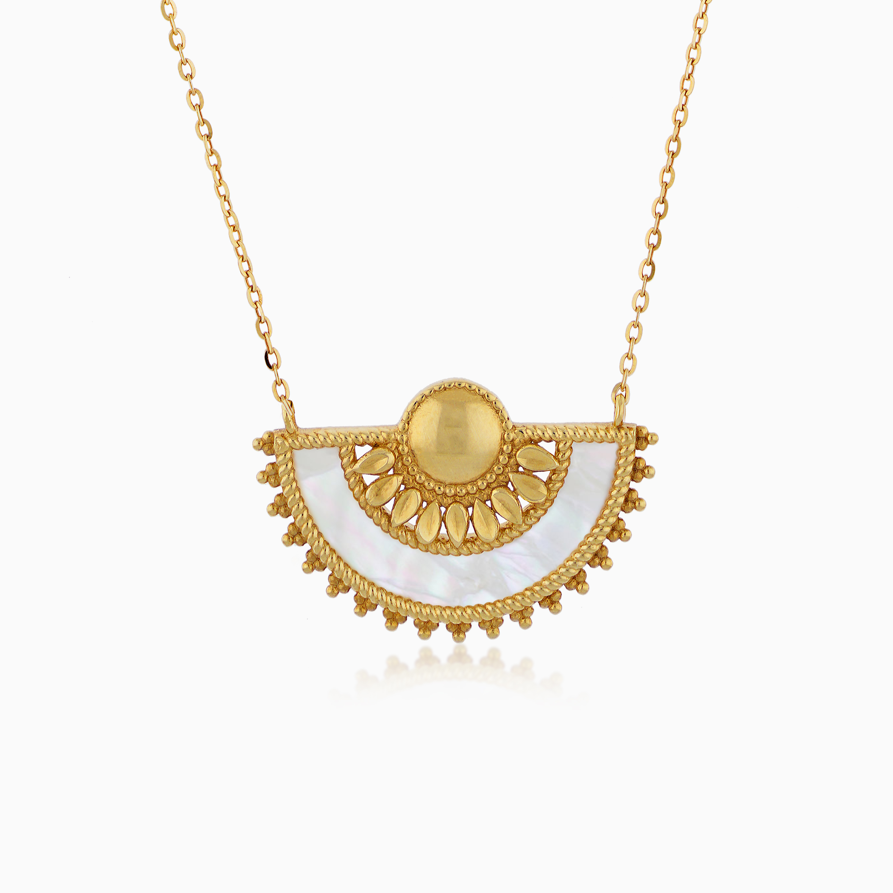 18k YELLOW GOLD  MOP NECKLACE